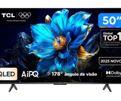 Smart TV 50" TCL 4K UHD QLED 50P7K Google TV AiPQ Google Assistente 3 HDMI